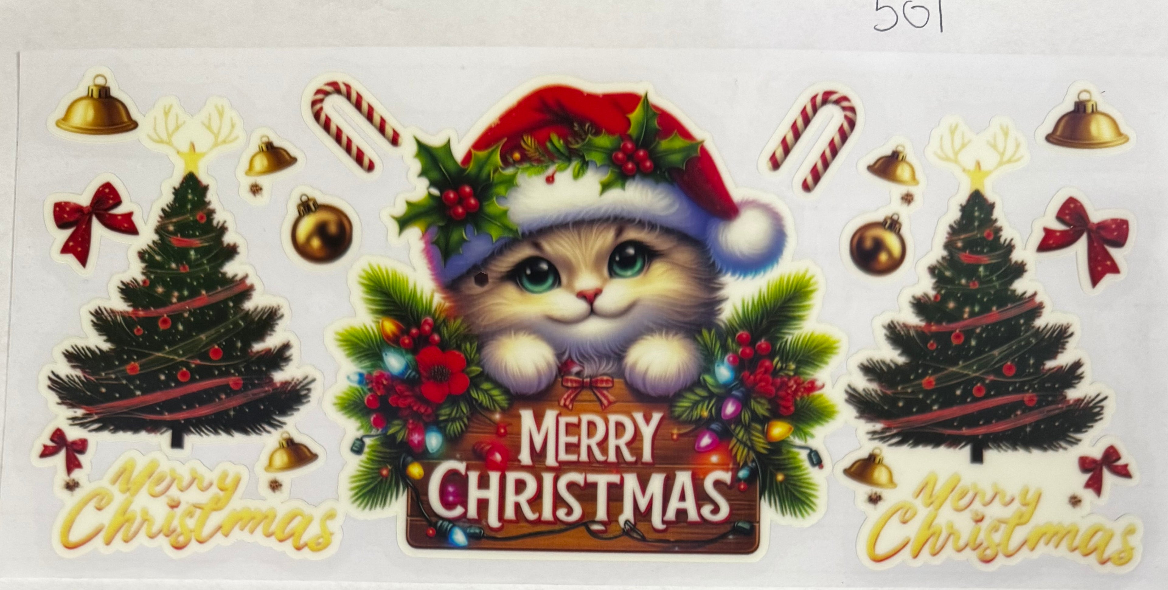 #502 Merry Christmas Cat
