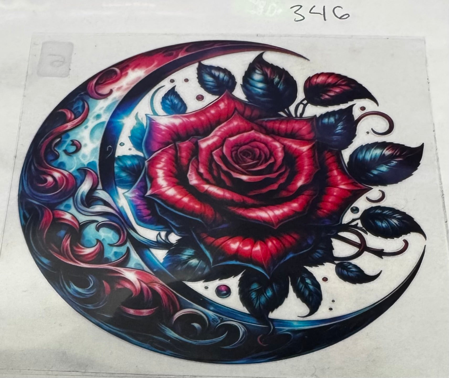 #346 Moon and flower