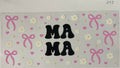 #293 Mama white flower pink bow