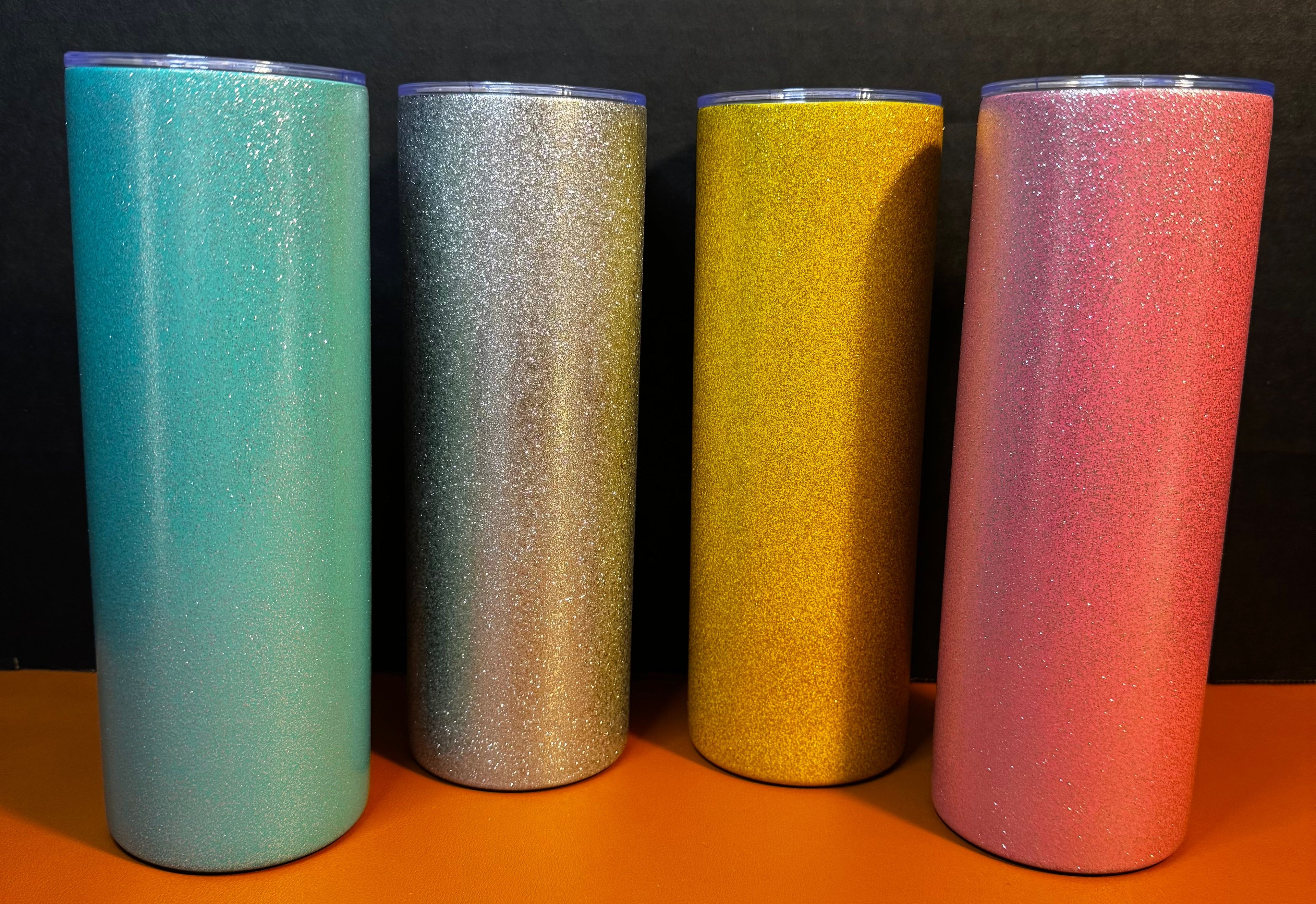 Glitter 20oz Skinny Stainless Steel Sublimation Tumbler