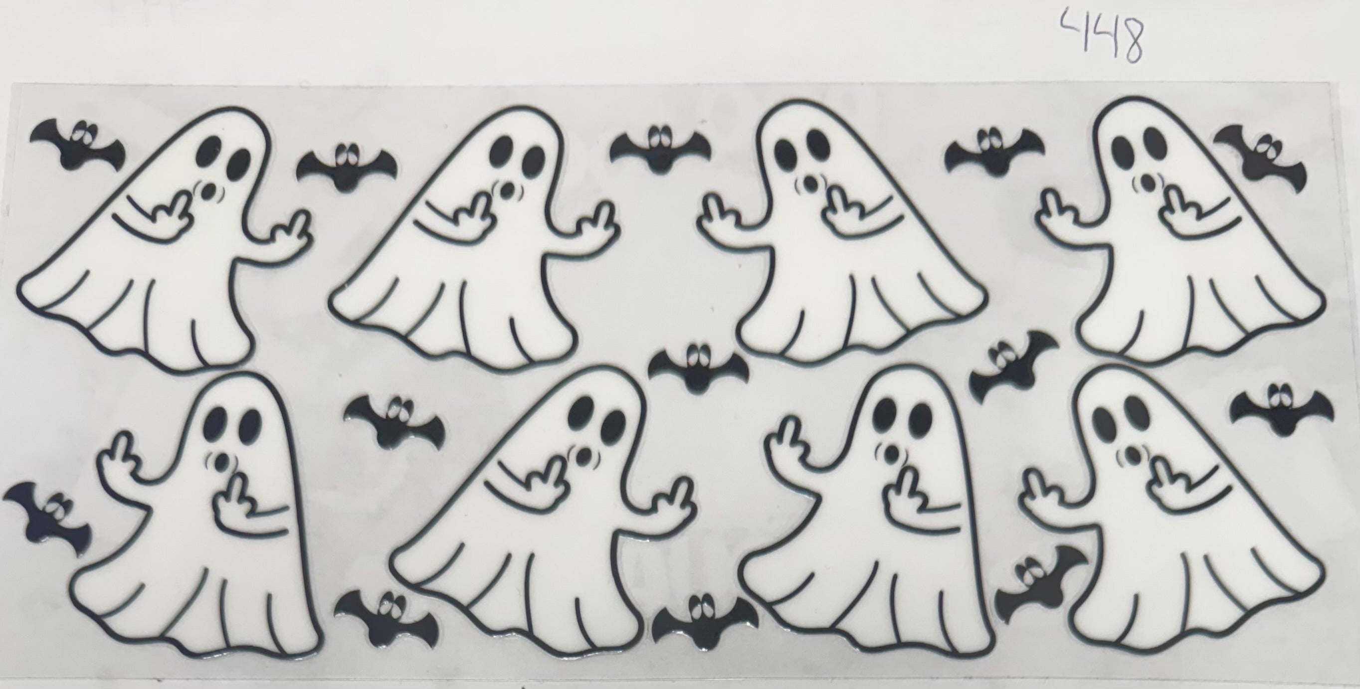 #448 Ghost with middle finger