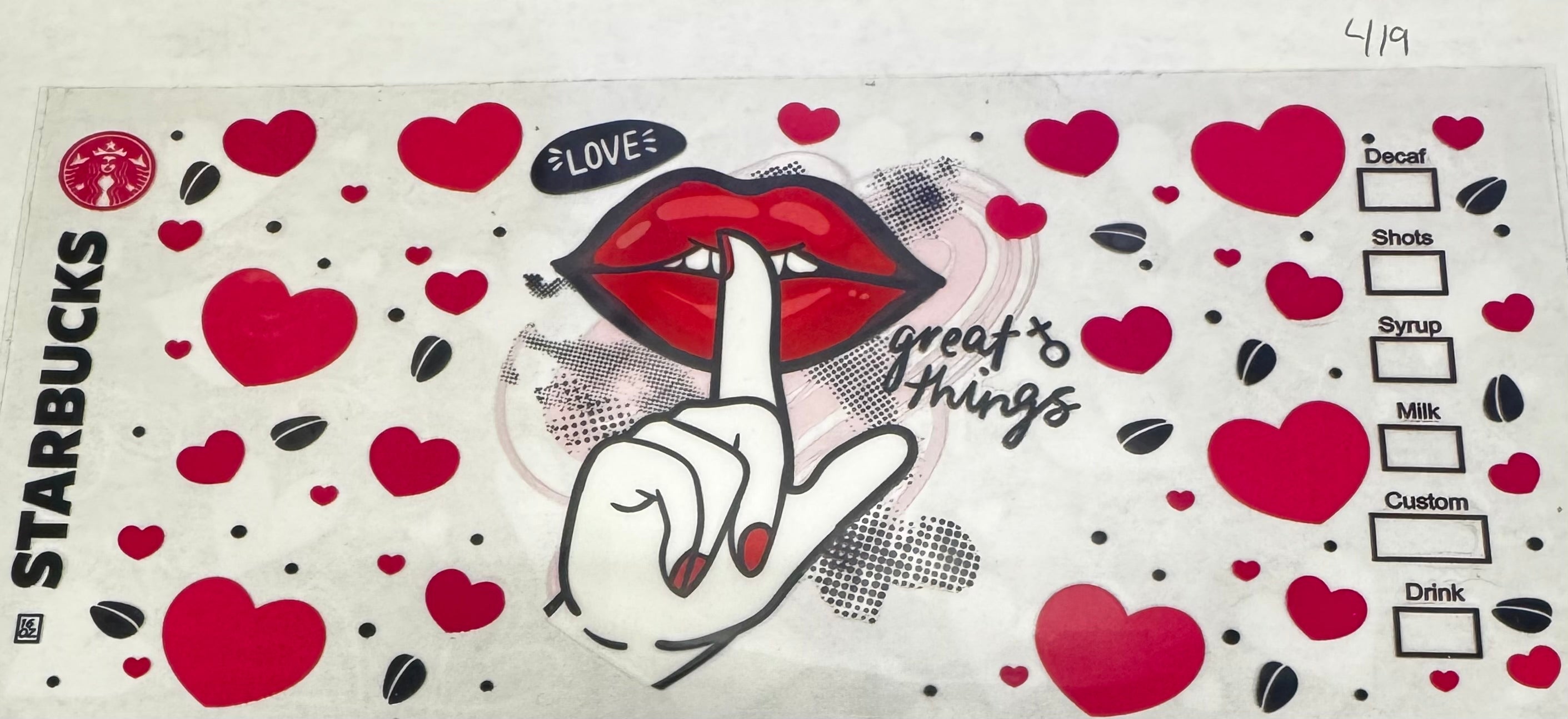 #419 Starbucks Valentine theme