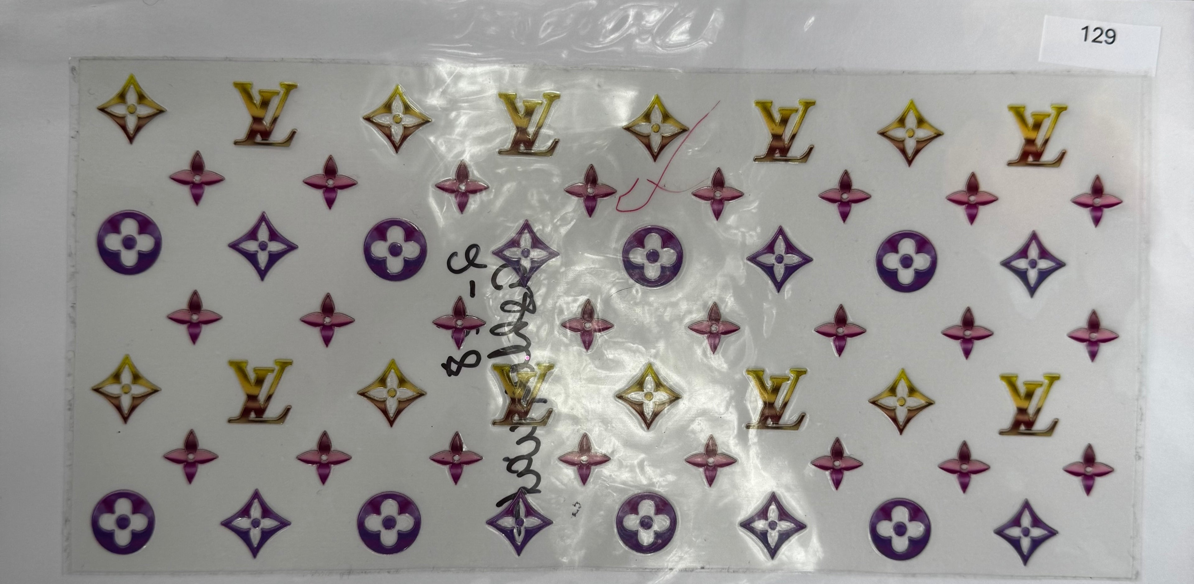 #129 Louis Vuitton multi color pattern