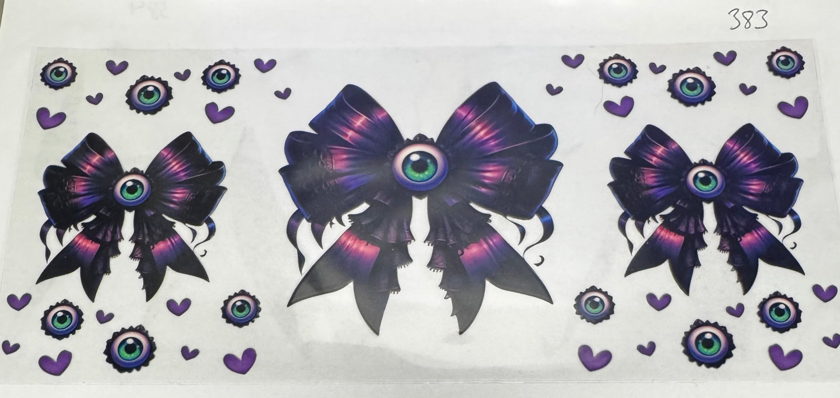 #383 Purple Bow and eyes