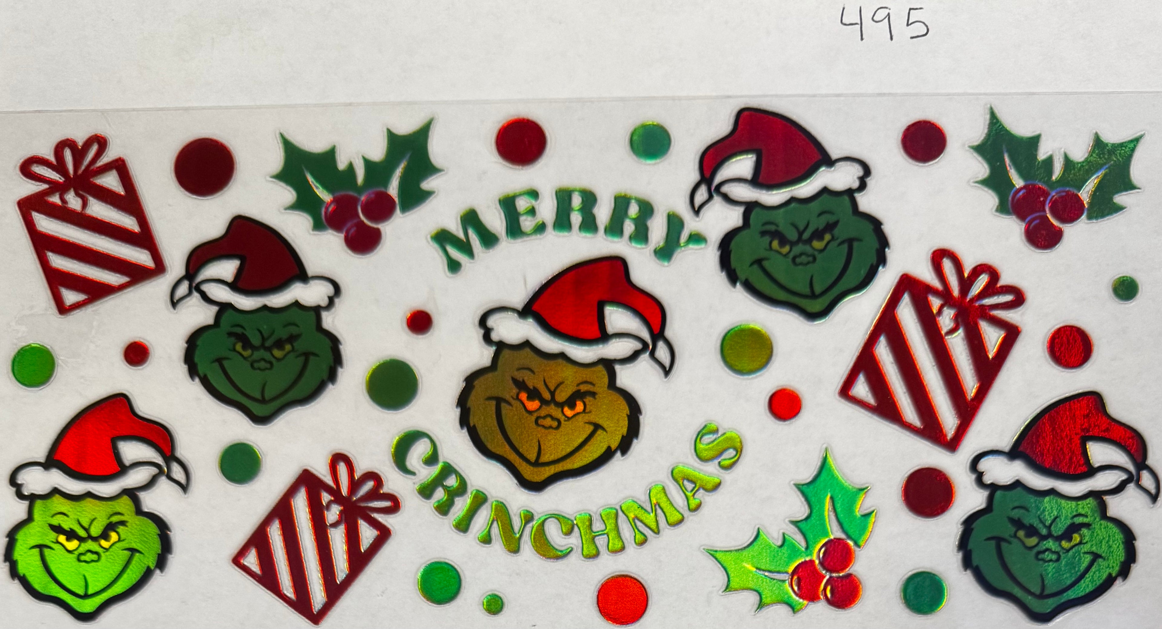 #495 Merry Christmas Grinch Holographic