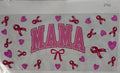#290 Mama pink bow and hearts