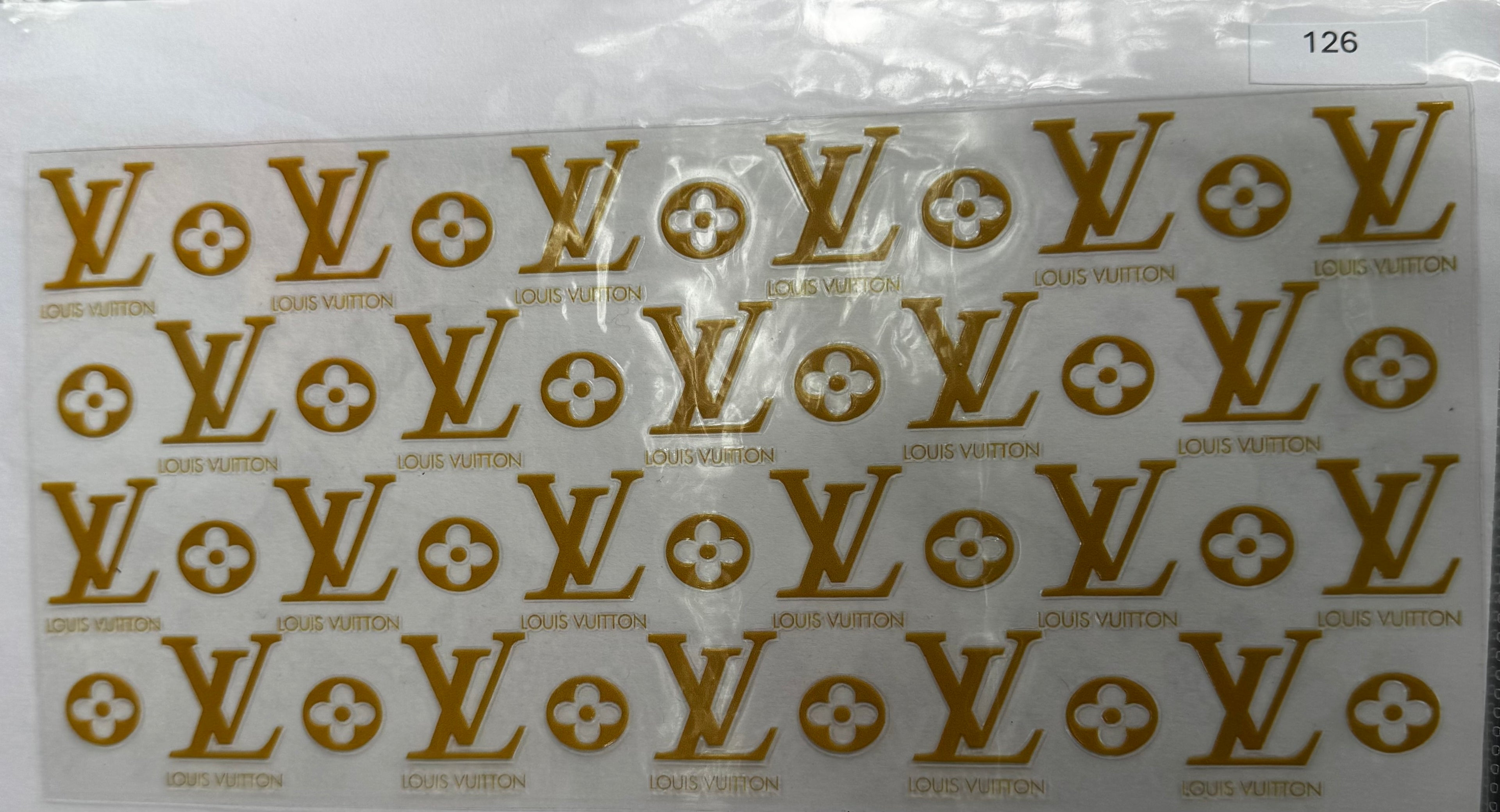 #126 Louis Vuitton gold pattern