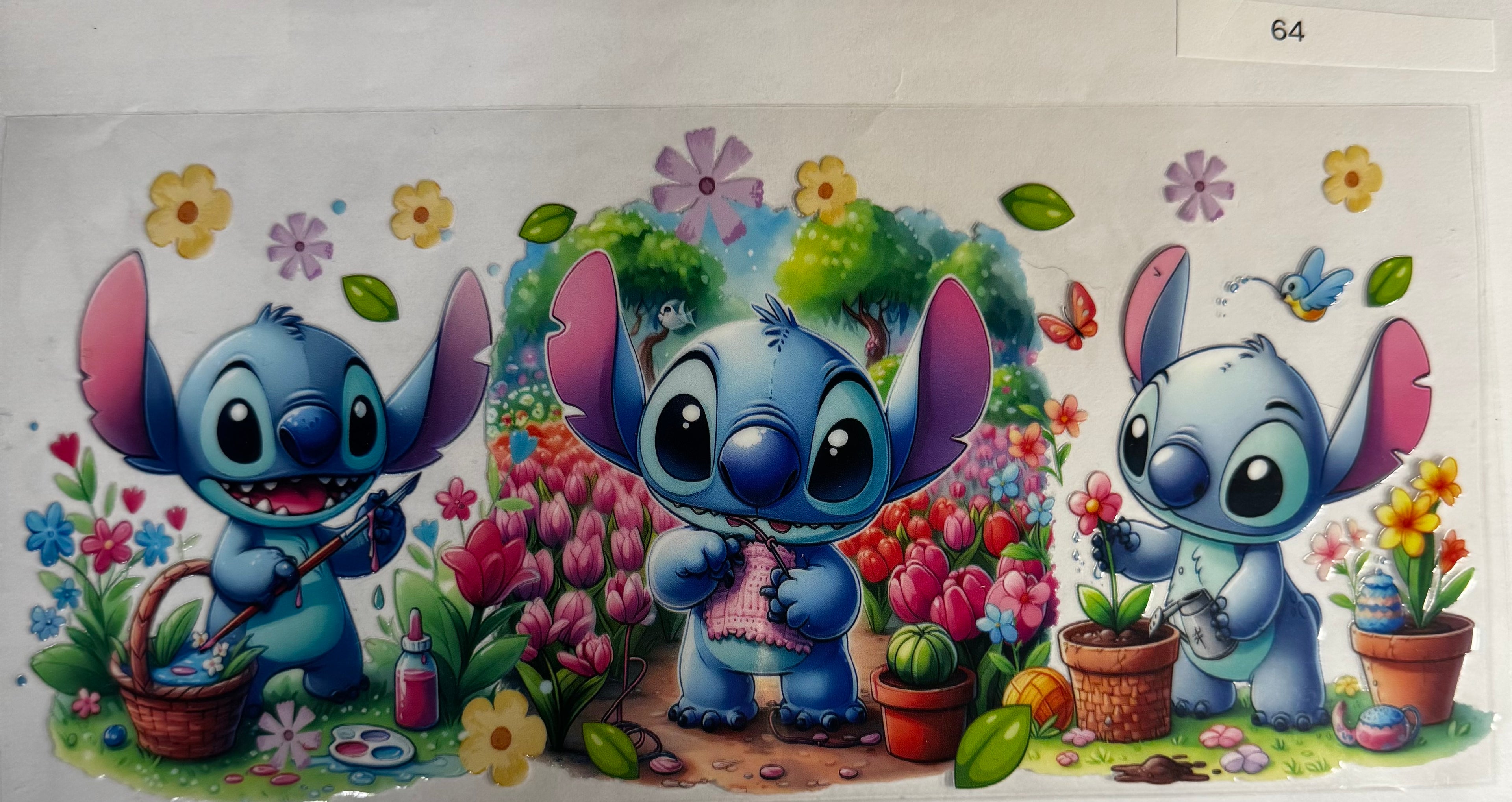 #64 Stitch with flowers