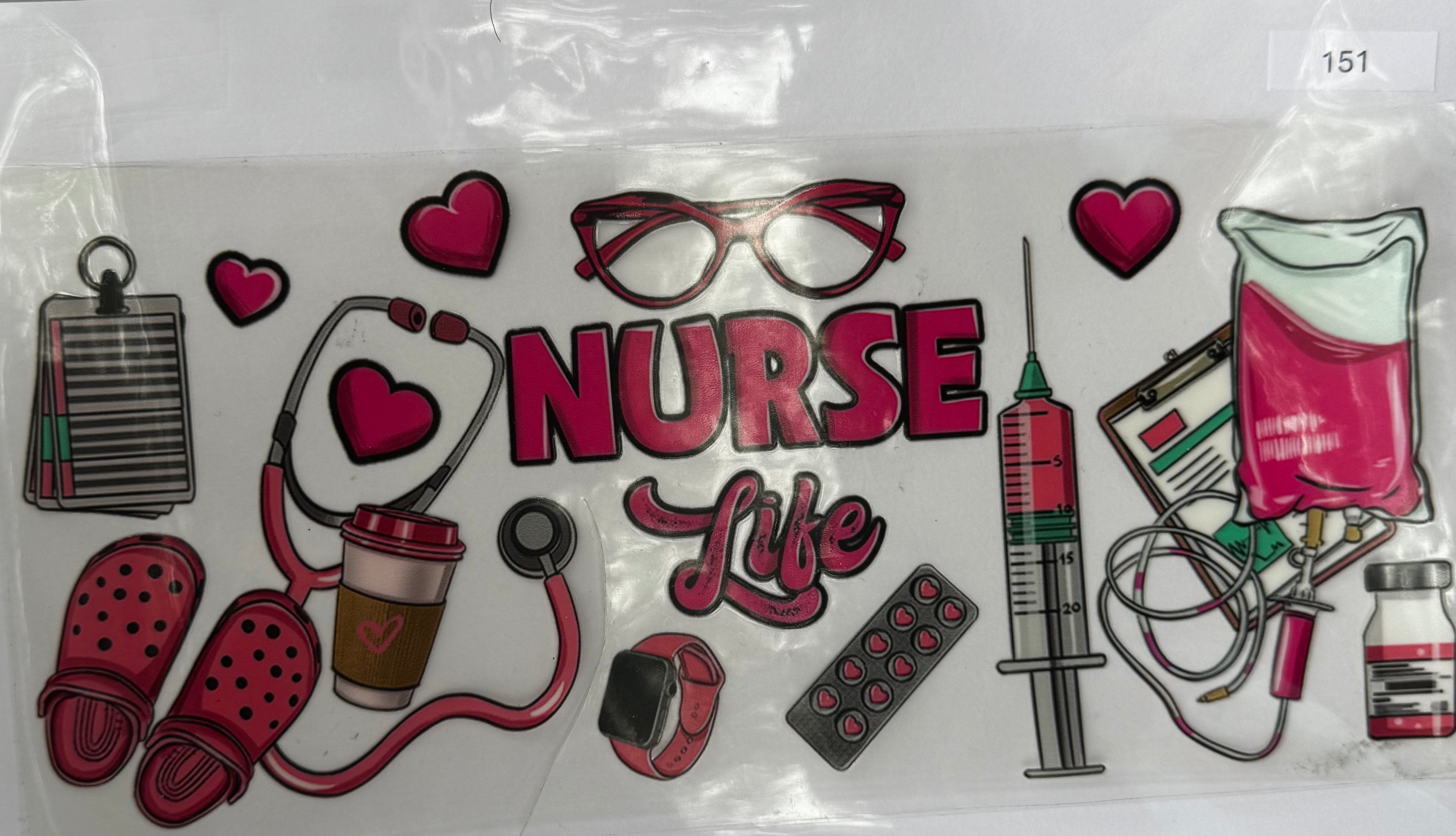 #151 Pink Nurse pattern