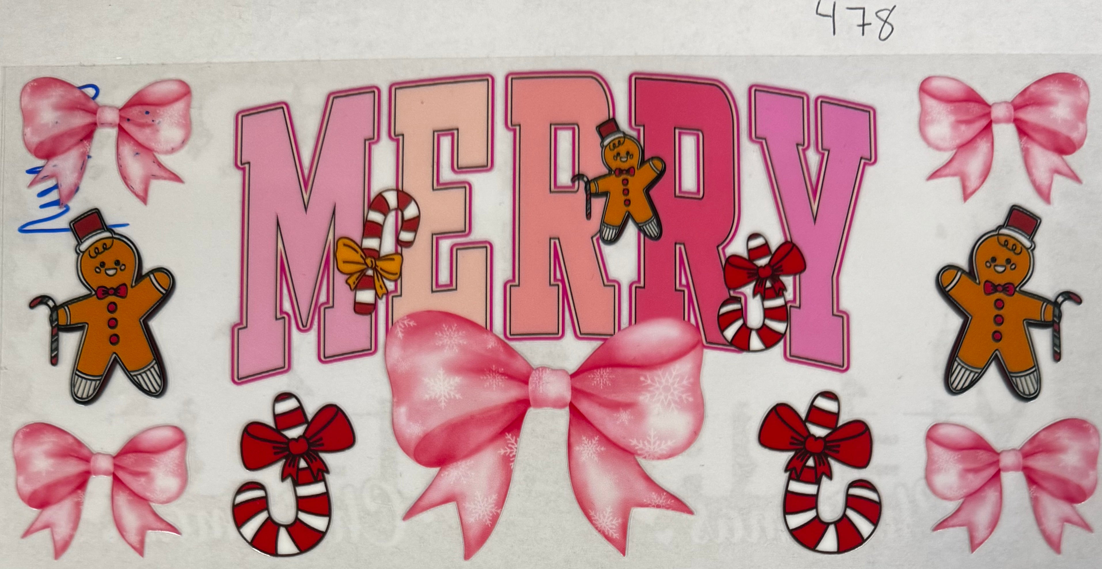 #478 Merry Gingerbread men and candy canes