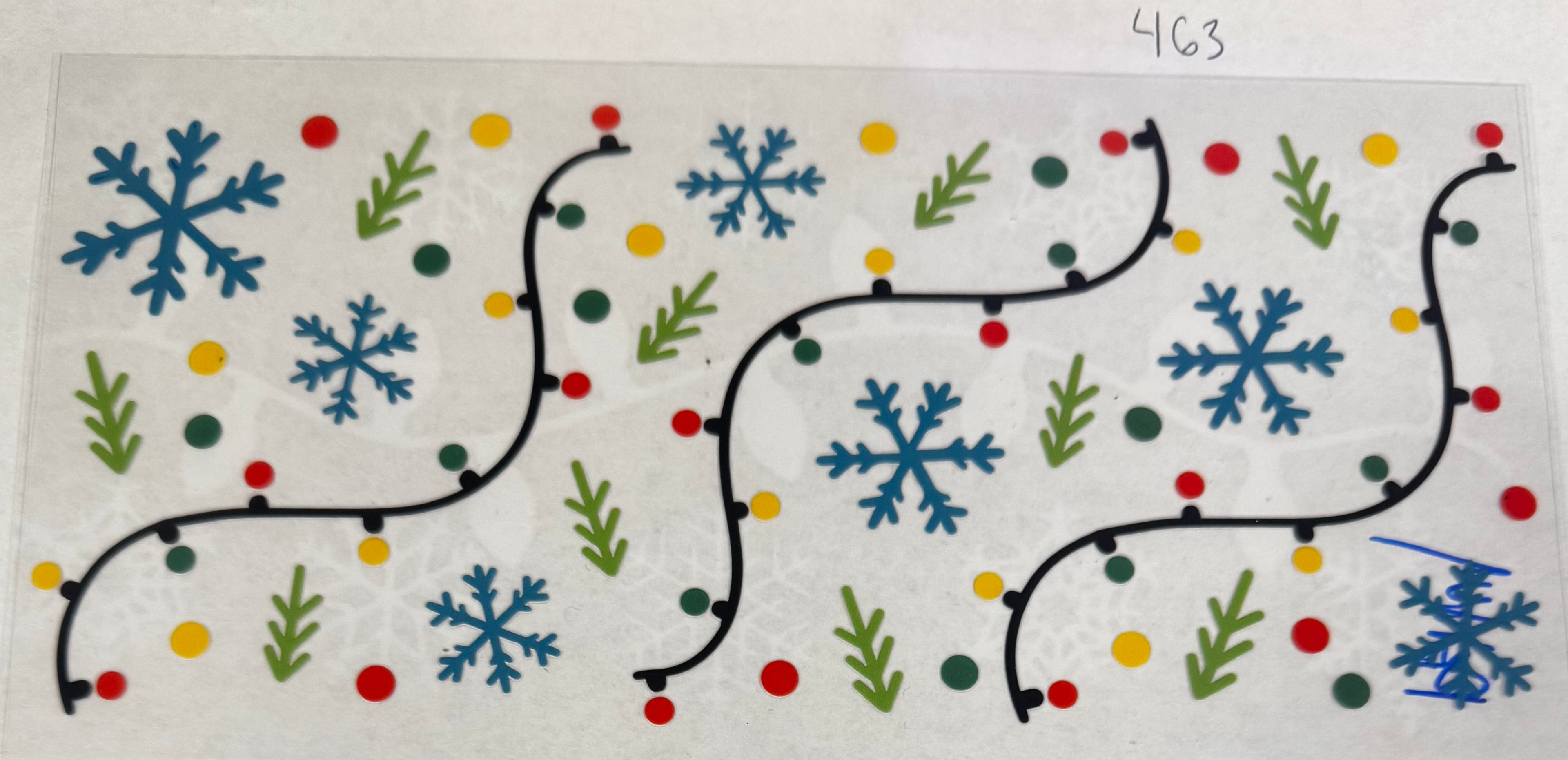 #463 Snow Flakes and Christmas lights