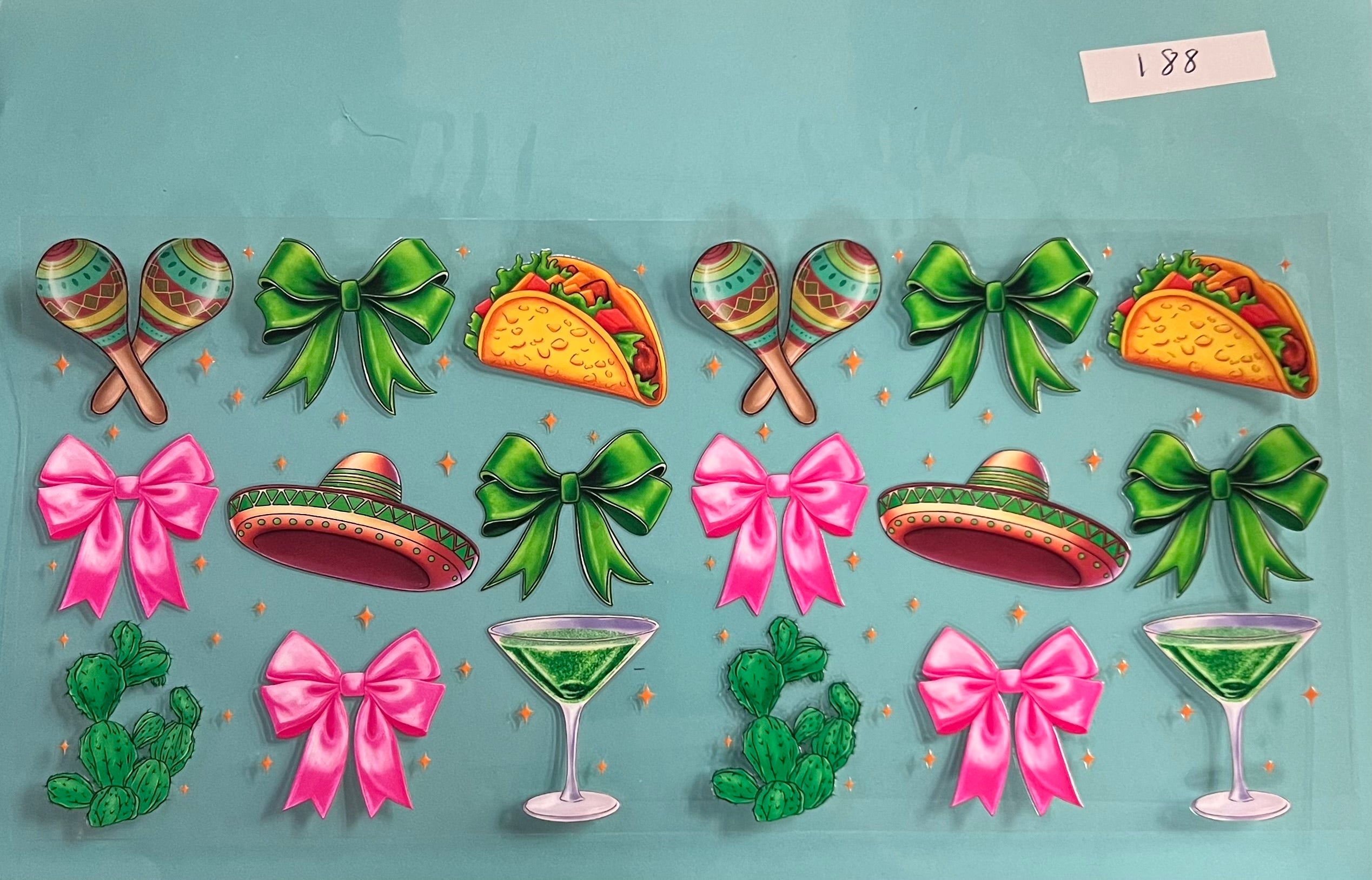 #188 Taco Sombraro Martini Bows