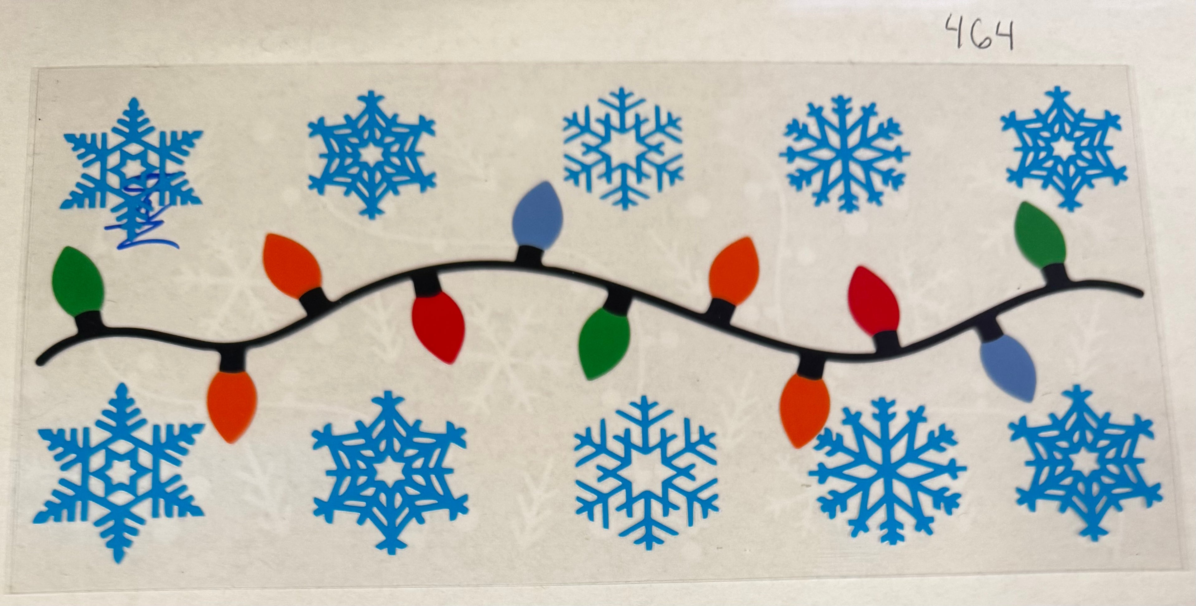 #464 Snow Flakes and Christmas lights