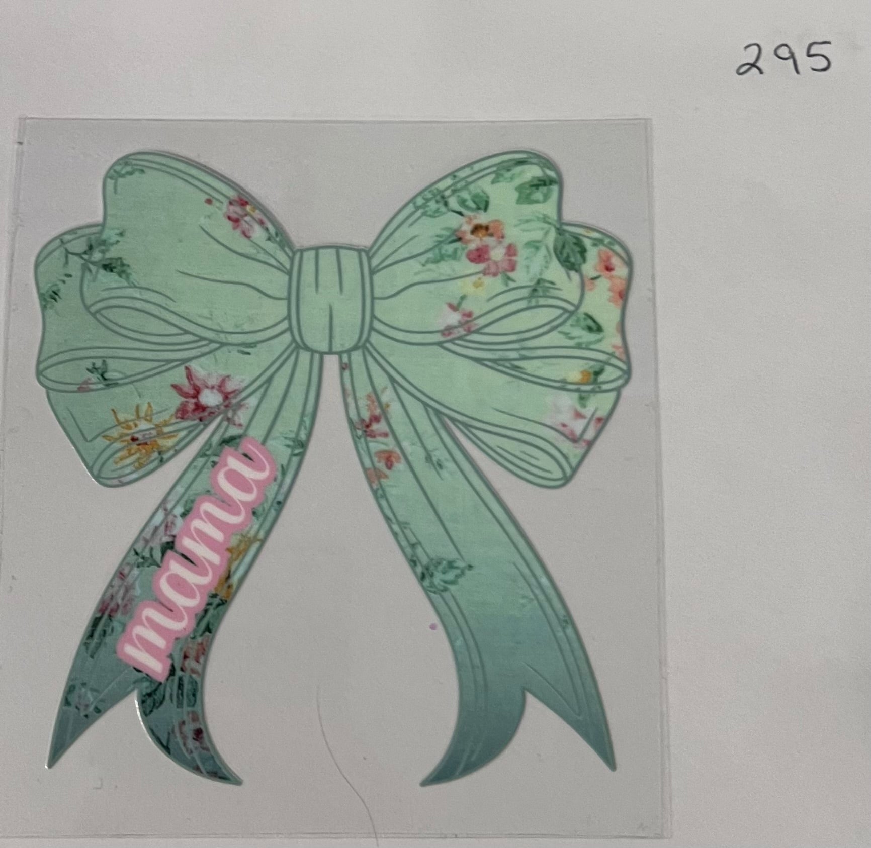 #295 Mama green bow