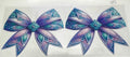 #385 Teal and Purple Bows