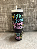 IDK I just work here keychain tumbler