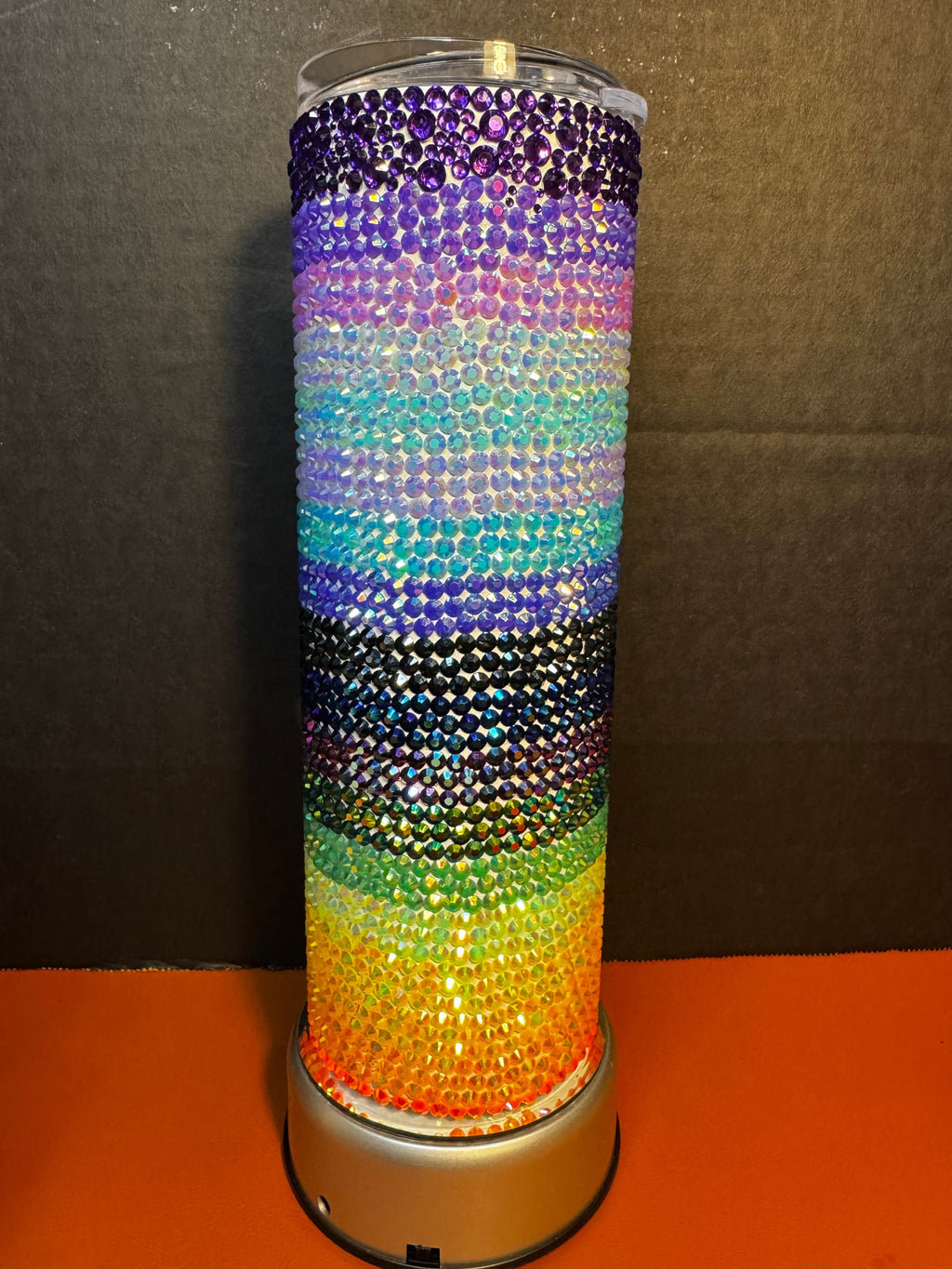 Rhinestoned Stainless Steel Skinny Tumbler